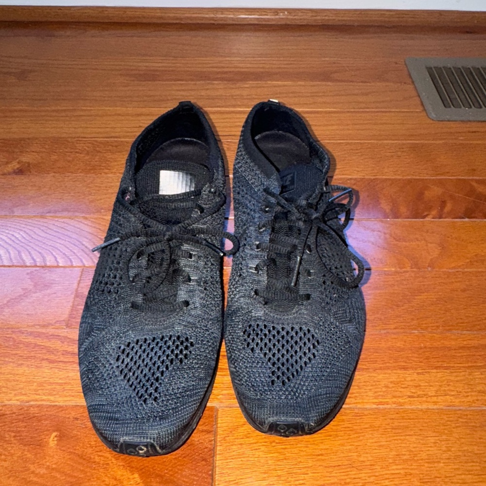 Black Nike FlyKnit Running Shoes